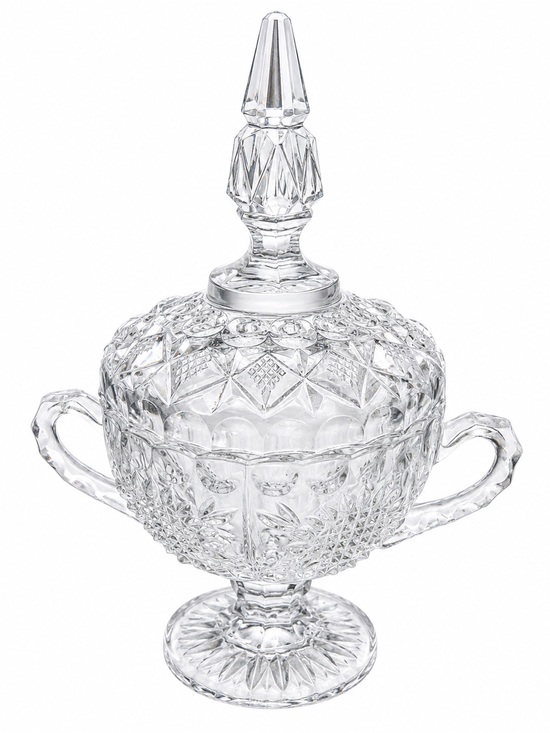 vintage pressed glass Other - Vintage Pressed Glass Two-Handled Pedestal Bowl